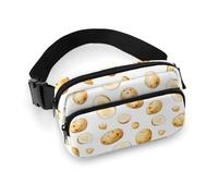 Realistic Potato Slices Print Fanny Packs Crossbody Bags for Women, Fashion Waist Belt Bag Fanny Pack