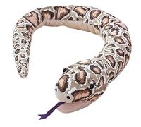 Realistic Python Snake Plush Toy Doll 150cm Long Stuffed Animal Cartoon Reptile Simulation Soft Body Pillow Gag Prank Jungle Wildlife Plushie Home Sofa Decor for Kids or Adults