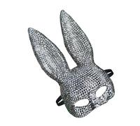 Realistic Rabbit Animals Delicate Adult Size Realistic Glass Inlay Rabbit for Masquerade Party