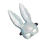 Realistic Rabbit Animals Delicate Adult Size Realistic Glass Inlay Rabbit for Masquerade Party