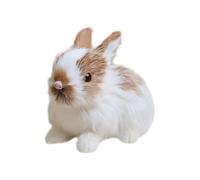 Realistic Rabbit | Plush Realistic Rabbit Miniatures - Mini Stuffed Animals Bunny | for Home Party Baby Shower Fairy Garden Miniature Scene Nursery Bedside Shelf Mantel TV Cabinet Windowsill