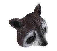 Realistic Raccoon Full Face Mask for Adults, Pu Material with Adjustable Elastic Band, Vivid Brown Coloring and Texture, for Role Play and Photo Props at Costume Parties