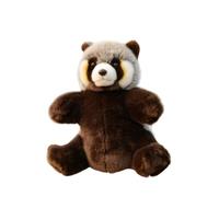 Realistic Red Panda Hand Puppet Plush Toy, Soft Lifelike Animal for Kids, Educational & Interactive Ventriloquist Prop Doll(Gray)