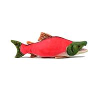 Realistic Red Salmon Plush Stuffed Animal,15 Inch Soft Cute Fun Ocean Fish Plush Toy Hugging Throw Pillow Gift For Kids Birthday Christmas