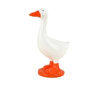 Realistic Resin Garden Goose Creative Styling Design Garden White Goose Sculpture Multi-Use for Friends Family Colleagues Indoors Stability (177x135x75mm big)