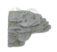 Realistic Resin Turtle Basking Platform with Gentle Ramp and Flat Roof | Simulation Rock Style, Easy to Install and Remove, for Reptile Habitats and Basking Area Setup