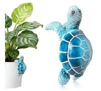Realistic Resin Turtle Climbing Figurine, Pot Hanger, Bonsai Garden Decor | Handcrafted shell details, textured skin, weighted base, weather resistant, succulent aquarium displays, nature lover gift