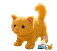 Realistic Robot Cat - 19x11x17cm Electric Fake Cat | Plush Simulation Robot Kitten Toy - Interactive Battery Operated Pet | Kids Gift Home Decor Companion Playtime