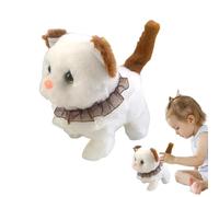Realistic Robot Cat, Walking Kitten Toy, Interactive Wagging Tail, Electronic Smart Toy with Motion and Sound Features, Soft Robotic Pet with LED Eyes for Kids, Fun Learning and Entertainment