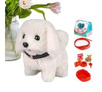 Realistic Robot Puppy Interactive Electronic Plush Stuffed Animal Pet Toy | Robot Dog That Acts Like A RealDog Tail Wagging Toy for Kids, Adults, Boys, Girls, Seniors, Family, Friends, Children, P