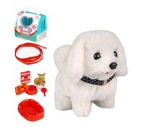 Realistic Robot Puppy - Interactive Plush Pet, Electronic Stuffed Animal | Walking Robot Dog, Interactive Plush Pet Toy, Barking Tail Wagging Toy, Electronic Stuffed Animal Gift for Boys Girls