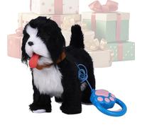 Realistic Robot Puppy, Robotic Barking Wagging Tail Toy, Plush Robotic Puppy, for Kids Boys Adults Home Companion Play Birthday Party Nursery