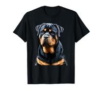 Realistic Rottweiler Dog Portrait for Dog Lovers T-Shirt
