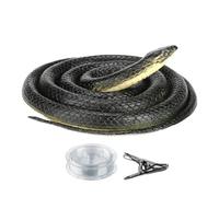 Realistic Rubber Snake Prank with String and Clip - 47 Inch Fake Green Serpent Toy for Golf Bag Jokes | Funny Gag Gift for April Fools Halloween & Parties | Durable Soft Material to Scare Friends