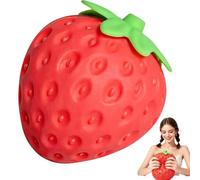 Realistic Scented Strawberry Slow Rising Stress Ball, 5.9/3.9 Inch Soft Squeeze Fruit Fidget Toy, Anxiety Relief Sensory Squishy Toy for Adults Kids, Party Favor & Desk Decor (Large-1PCS)