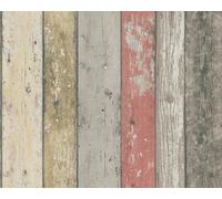 REALISTIC SCRAP WOOD PANEL WALL EFFECT FEATURE WALLPAPER A.S.CREATION 8951-27