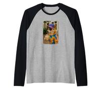 Realistic Shiba Inu Dog Drinks Bubble Tea Raglan Baseball Tee