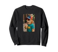 Realistic Shiba Inu Dog Drinks Bubble Tea Sweatshirt