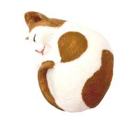 Realistic Side Sleeping Cat Figurine Desktop Plastic Decoration Home Decor for Cat Lovers Compact Solid Kitten Sculpture for Car and Furniture Adornment
