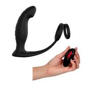 Realistic Silicone Anal Vibrator Double Phallic Ring for Prostate