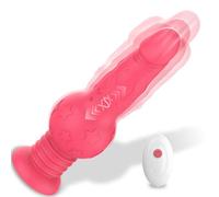 Realistic Silicone Bouncing Dildo for G-Spot 10 Bouncing & 10 Vibration Modes Remote Control Waterproof