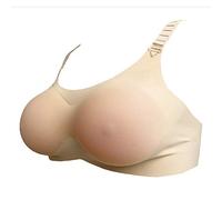 Realistic Silicone False Breast Forms Tits Fake Boobs for Crossdresser Shemale Transgender Drag Queen Transvestite Mastectomy (B Cup - 600g) Ivory White