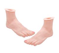 Realistic Silicone Foot Hand Mannequin Soft Silicone Display Hands with Movable Fingers for Accessory Merchandising Jewelry Showcase Props