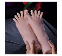 Realistic Silicone Foot Model Foot Model Stockings Male Plastic Toe Can Be Positioned Mannequin Silicone Lifesize Female Foot Model For Art TPE(Wheat Toes No bone,Right foot)