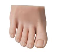 Realistic Silicone Foot Model for Nail Art & Tattoo Training - Half Foot Mannequin Display for Professional Practitioners, Perfect for Manicure Tips & Display (Brown, right foot)