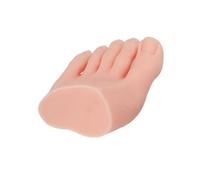Realistic Silicone Foot Model for Nail Art & Tattoo Training - Half Foot Mannequin Display for Professional Practitioners, Perfect for Manicure Tips & Display (Beige, left foot)