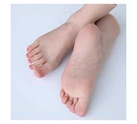 Realistic Silicone Foot Model Sexy Foot Model Adult Female Shooting Props Foot Fetish Simulation Liquid Platinum Silicone Beauty Bare Toes(Silicone Toes Bone,1 Pair Foot)