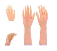 Realistic Silicone Hand Model, Life Size Woman Simulation Hand Model,Built-in Skeleton, Fingers And Wrists Can Be Bent,For Jewerly Display, Nail Art Training(1 right)