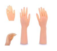 Realistic Silicone Hand Model, Life Size Woman Simulation Hand Model,Built-in Skeleton, Fingers And Wrists Can Be Bent,For Jewerly Display, Nail Art Training(A pair)