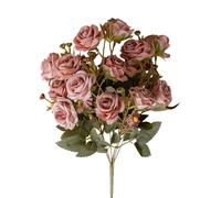 Realistic Silk Artificial Rose with Burnt Edge & Long Stem - 16.5" for Home, Bridal, Wedding, Party Decor (1 Pc)