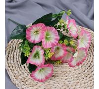 Realistic Silk Morning Glory Bouquet Artificial Flowers(Pink)