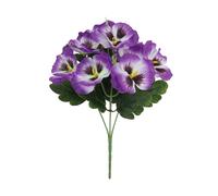 Realistic Silk Pansies Arrangement Colorful Artificial-Purple