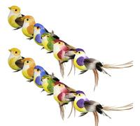 Realistic Simulated Mini Bird Handicrafts | Artificial Sparrow Bird Ornaments | DIY Craft Birds for Christmas Tree Garden Tree Home Wedding Party Window Display Decoration