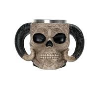 Realistic Skull Cups for Drinking - Skeleton Resin Beer Cup Tea Cup Drinking - Skeleton Mug 3D Carving Double Sided Pattern for Bar Halloween Party Drinkware Gift