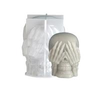 Realistic Skull Silicone Mold Making Set Halloween Props Party Theme Accessories Halloween Party Supplies Resin Jewelry Mold