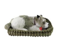 Realistic Sleeping Plush Breath Dog Animal Toy Mat Plush Interactive Pet Toy Puppy Doll for Kids Adults