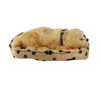 Realistic Sleeping Plush Breath Dog Animal Toy Mat Plush Interactive Pet Toy Puppy Doll for Kids Adults