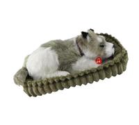 Realistic Sleeping Plush Breath Dog Animal Toy Mat Plush Interactive Pet Toy Puppy Doll for Kids Adults