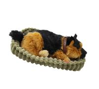 Realistic Sleeping Plush Breath Dog Animal Toy Mat Plush Interactive Pet Toy Puppy Doll for Kids Adults