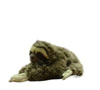 Realistic Sloth Plush Toy Soft Hairy Stuffed Animal Lying Down Pose Doll Jungle Wildlife Collector's Gift for Kids