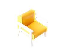 Realistic Small Leather Sofa For Dollhouses 1 12 Scale Living Room Furniture Home Accessory Handmade Creative Toy Dollhouses Sofa Accessory