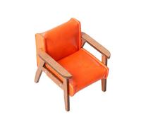 Realistic Small Leather Sofa For Dollhouses 1 12 Scale Living Room Furniture Home Accessory Handmade Creative Toy Dollhouses Sofa Accessory
