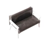 Realistic Small Leather Sofa For Dollhouses 1 12 Scale Living Room Furniture Home Accessory Handmade Creative Toy Dollhouses Sofa Accessory