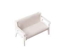 Realistic Small Leather Sofa For Dollhouses 1 12 Scale Living Room Furniture Home Accessory Handmade Creative Toy Dollhouses Sofa Accessory