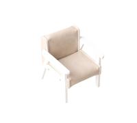 Realistic Small Leather Sofa For Dollhouses 1 12 Scale Living Room Furniture Home Accessory Handmade Creative Toy Dollhouses Sofa Accessory