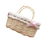 Realistic Small Woven Basket For Dollhouses Decors And Play Baskets For Dollhouses Wickerwork 1/12 Scale Furniture Dollhouses Props